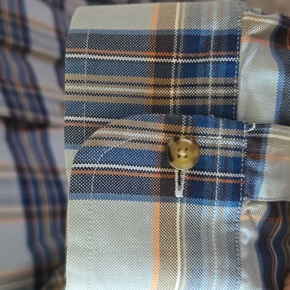 Brooks Brothers Men's Blue Plaid Shirt - Picture 2 of 9